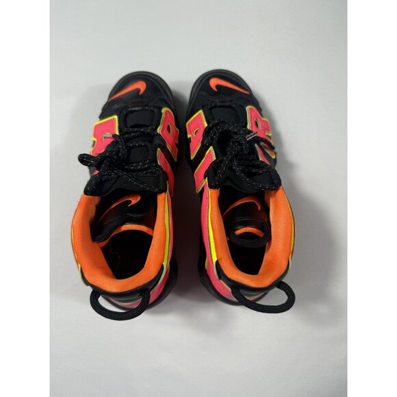 Nike Air More Uptempo Shoes Sneakers Womens Size 7 Black Pink Volt 917593-002 - Picture 6 of 9